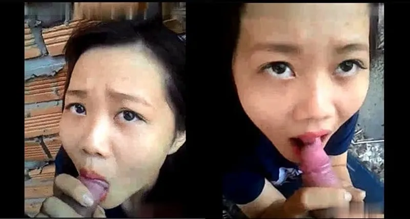 Nhân tình mút cục thịt ở vườn sau nhà